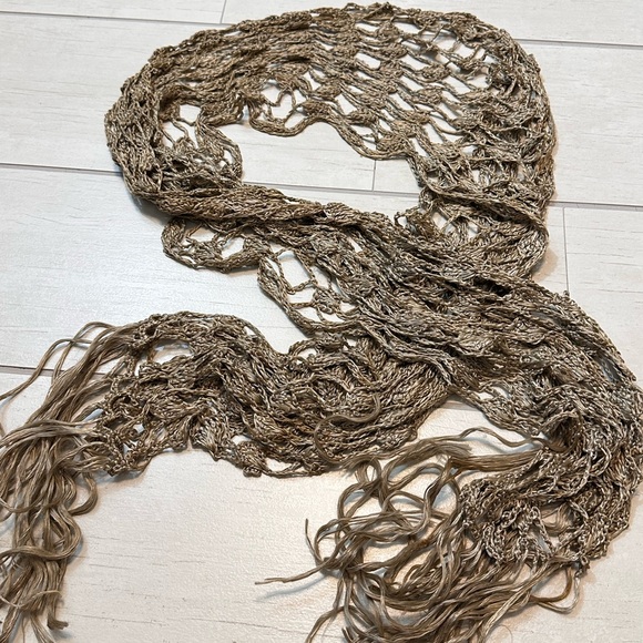 Accessories - Brown Crochet Scarf